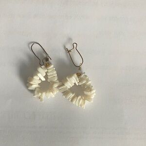 Elegant White Shell Earrings ( handmade)